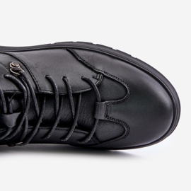 Botines de cuero con aislamiento Zapatillas de deporte para hombre Lee Cooper LCJ-24-33-2913 Negro 4