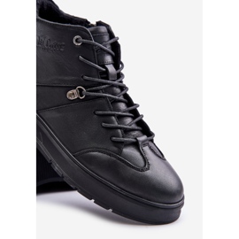 Botines de cuero con aislamiento Zapatillas de deporte para hombre Lee Cooper LCJ-24-33-2913 Negro 5