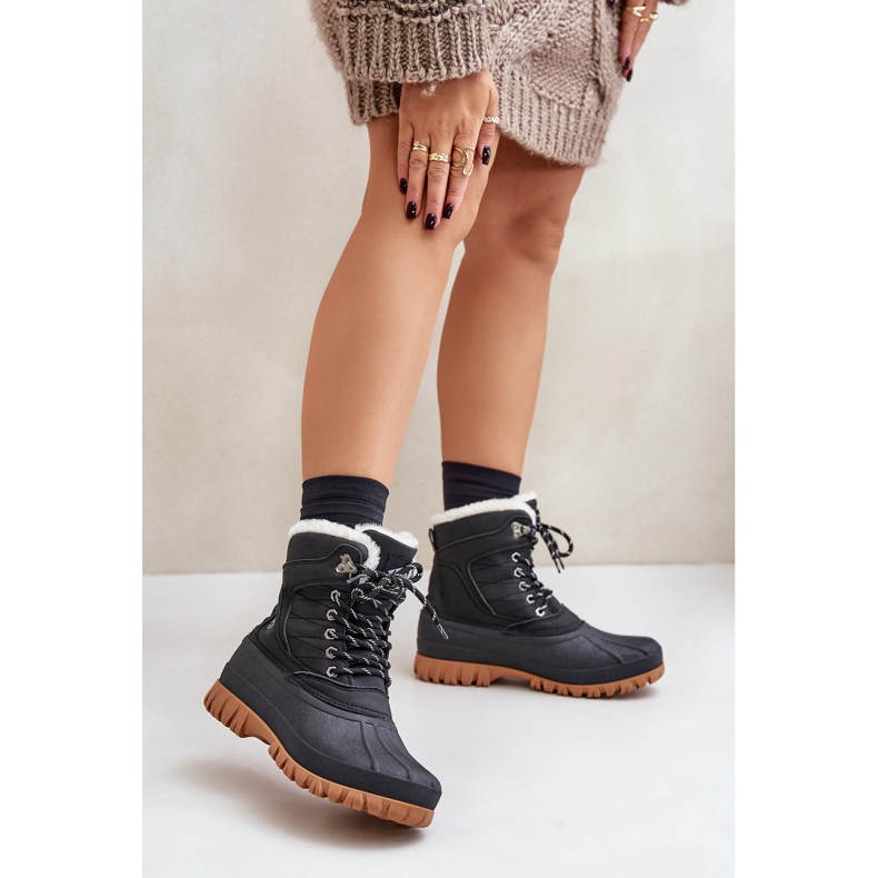 Botas de nieve con cordones y piel para mujer Lee Cooper LCJ-24-44-2868 Negro 2