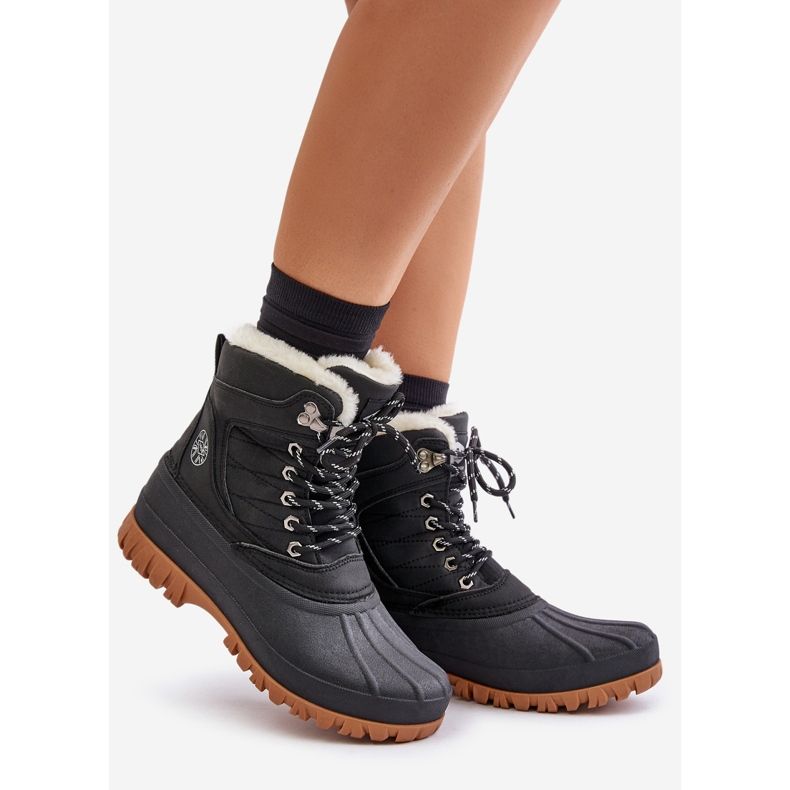 Botas de nieve con cordones y piel para mujer Lee Cooper LCJ-24-44-2868 Negro 1