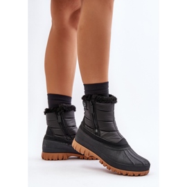 Botas De Nieve Para Mujer Aisladas Con Piel, Cremallera, Lee Cooper LCJ-24-44-2866 Negro 4