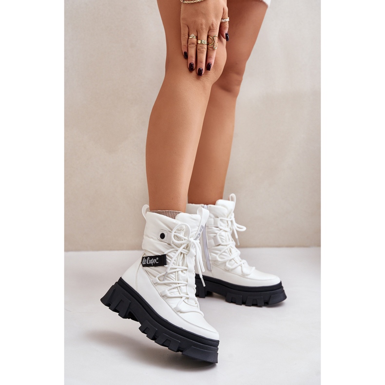 Botas de nieve con cremallera para mujer Lee Cooper LCJ-24-47-3142 Blanco 2