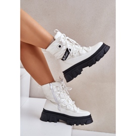 Botas de nieve con cremallera para mujer Lee Cooper LCJ-24-47-3142 Blanco 9