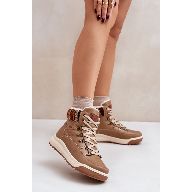 Botas cálidas de cuero para mujer Lee Cooper LCJ-24-01-2985 Beige 2