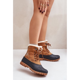 Botas de nieve con cordones y pelo para mujer Lee Cooper LCJ-24-44-2869 Camel marrón 2 Botas de nieve con cordones y pelo para mujer Lee Cooper LCJ-24-44-2869 Camel marrón 2