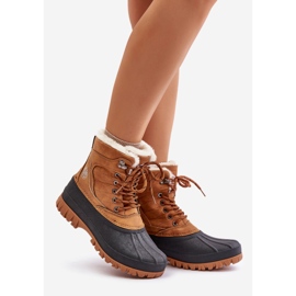 Botas de nieve con cordones y pelo para mujer Lee Cooper LCJ-24-44-2869 Camel marrón 1 Botas de nieve con cordones y pelo para mujer Lee Cooper LCJ-24-44-2869 Camel marrón 1