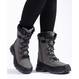 Zapatos trekking mujer cordones DK impermeable gris 3