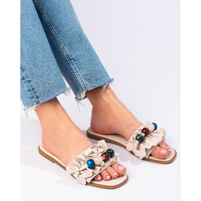 Sandalias planas mujer Shelovet beige 1