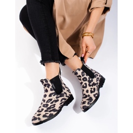 Botas de agua de mujer T.Sokolski con estampado de leopardo beige 1 Botas de agua de mujer T.Sokolski con estampado de leopardo beige 1