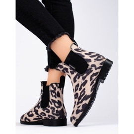 Botas de agua de mujer T.Sokolski con estampado de leopardo beige 3