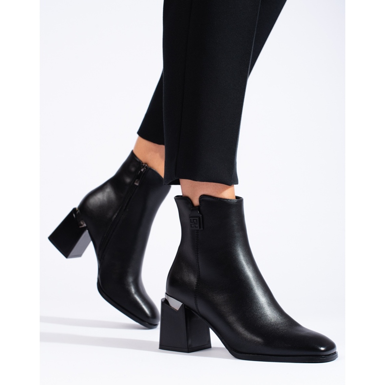 W. Potocki Elegantes botas negras de tacón alto de Potocki negro 1