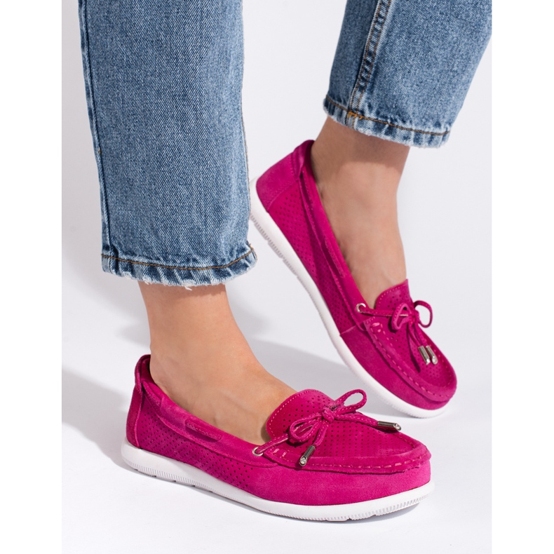 Goodin Mocasines fucsias de mujer rosado 1 Goodin Mocasines fucsias de mujer rosado 1