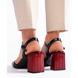 Goodin Sandalias de mujer elegantes de tacón negro. 4