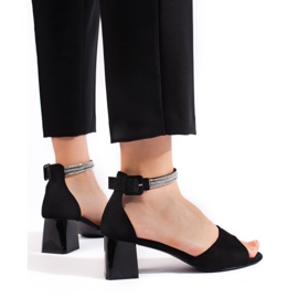 Goodin Sandalias negras de mujer con estilo. negro 4