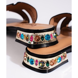Chanclas planas de mujer negras negro 3