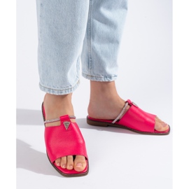 Chanclas planas mujer rosa rosado 3