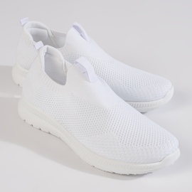 Zapatillas deportivas sin cordones blancas. blanco 5