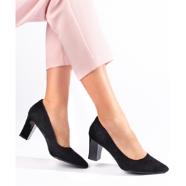 Zapatos de salón de tacón negros para mujer de Sergio Leone 1