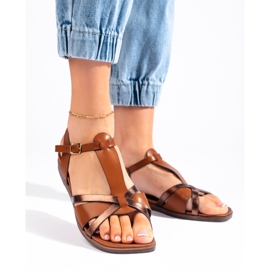 Sandalias planas marrones de Sergio Leone marrón 1