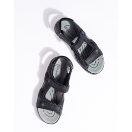 Sandalias hombre negras con velcro. negro 3