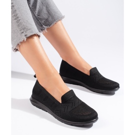 Slip-on de mujer textil negro 3