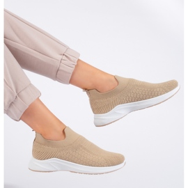 Deportivas textil beige 3