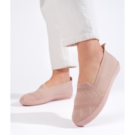 Slip-on de mujer de tejido rosa rosado 3
