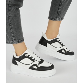 Deportivas plataforma mujer negras negro 2