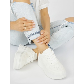 Deportivas plataforma mujer blancas blanco 2
