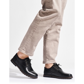 Zapatos negros con cordones para hombre. 3
