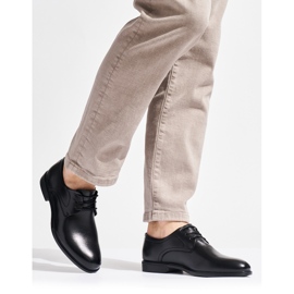 Zapatos negros con cordones para hombre. 3