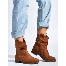 Botines mujer ante marrón 3