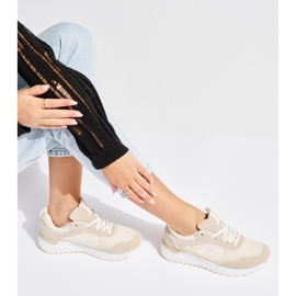 Deportivas mujer beige 3