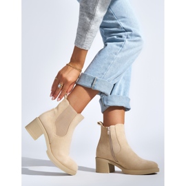 Botines de ante beige 4