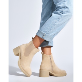 Botines de ante beige 3