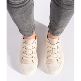 Deportivas mujer piel beige 2