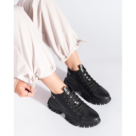 Botines negros con cordones de mujer Sergio Leone 3