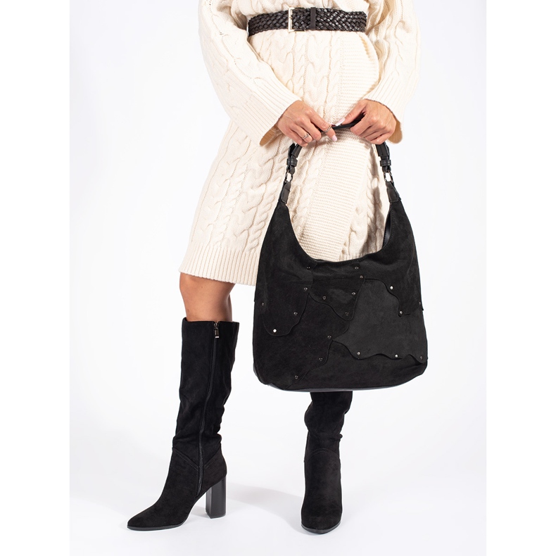 Botas de mujer de ante negro. 1