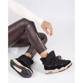 Seastar Botas de nieve de mujer negras con suela gruesa. negro 1