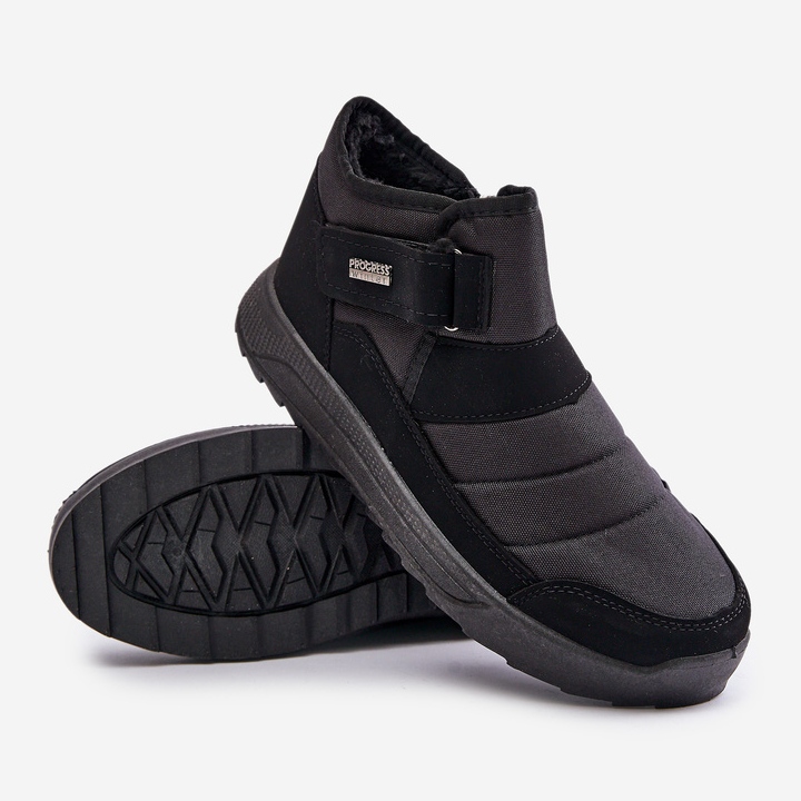 Botas de nieve de invierno con aislamiento para hombre Progress PROGJ-22-153 negro 2 Botas de nieve de invierno con aislamiento para hombre Progress PROGJ-22-153 negro 2