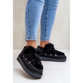 Botas de nieve de plataforma baja con pelo D.Franklin DFSH370011 Negro 2