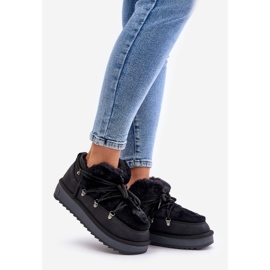 Botas de nieve de plataforma baja con pelo D.Franklin DFSH370011 Negro 1