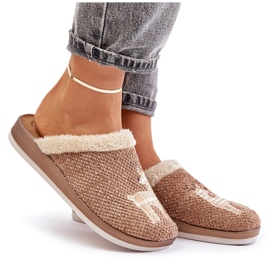 Pantuflas de Mujer Con Reno y Pelo Inblu CT000034 Beige 8
