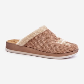 Pantuflas de Mujer Con Reno y Pelo Inblu CT000034 Beige 5