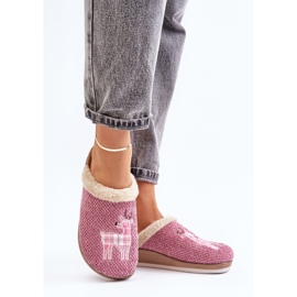 Pantuflas de Mujer Con Reno y Pelo Inblu CT000034 Rosa rosado 3