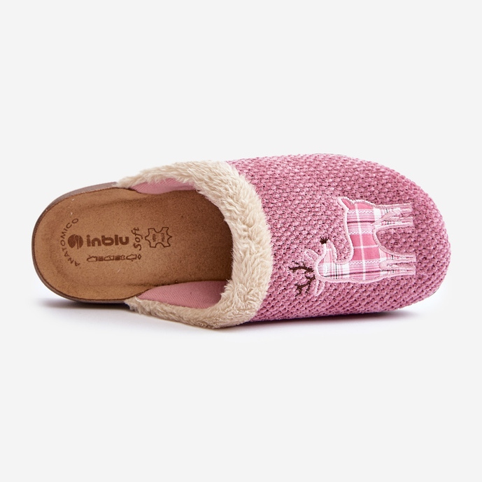 Pantuflas de Mujer Con Reno y Pelo Inblu CT000034 Rosa rosado 2 Pantuflas de Mujer Con Reno y Pelo Inblu CT000034 Rosa rosado 2