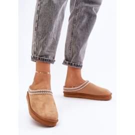 Zapatillas de Estar por casa Cómodas de Mujer con Bordado Inblu FX000021 Camel beige 3