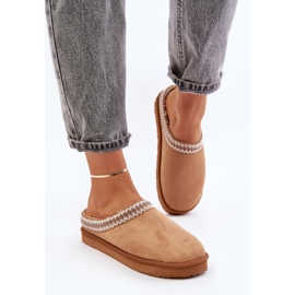 Zapatillas de Estar por casa Cómodas de Mujer con Bordado Inblu FX000021 Camel beige 4