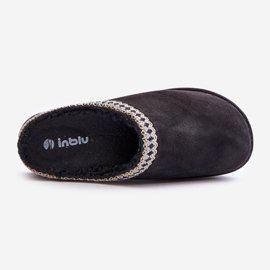 Zapatos de estar por casa cómodos Pantuflas de mujer con bordado Inblu FX000021 Negro 2