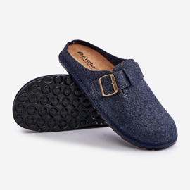 Pantuflas Cómodas De Hombre Con Hebilla Inblu SI000019 Azul Marino 3